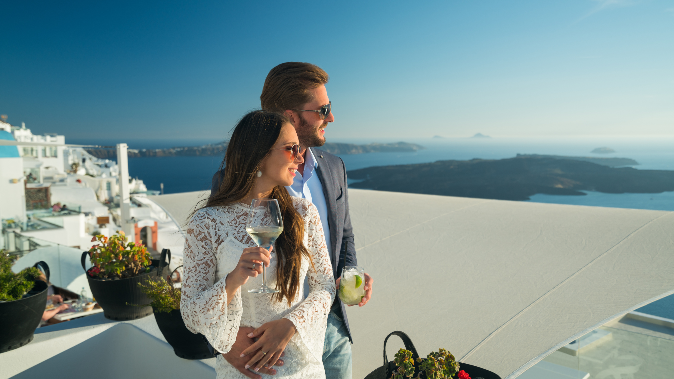Travelers overlooking an extraordinary destination