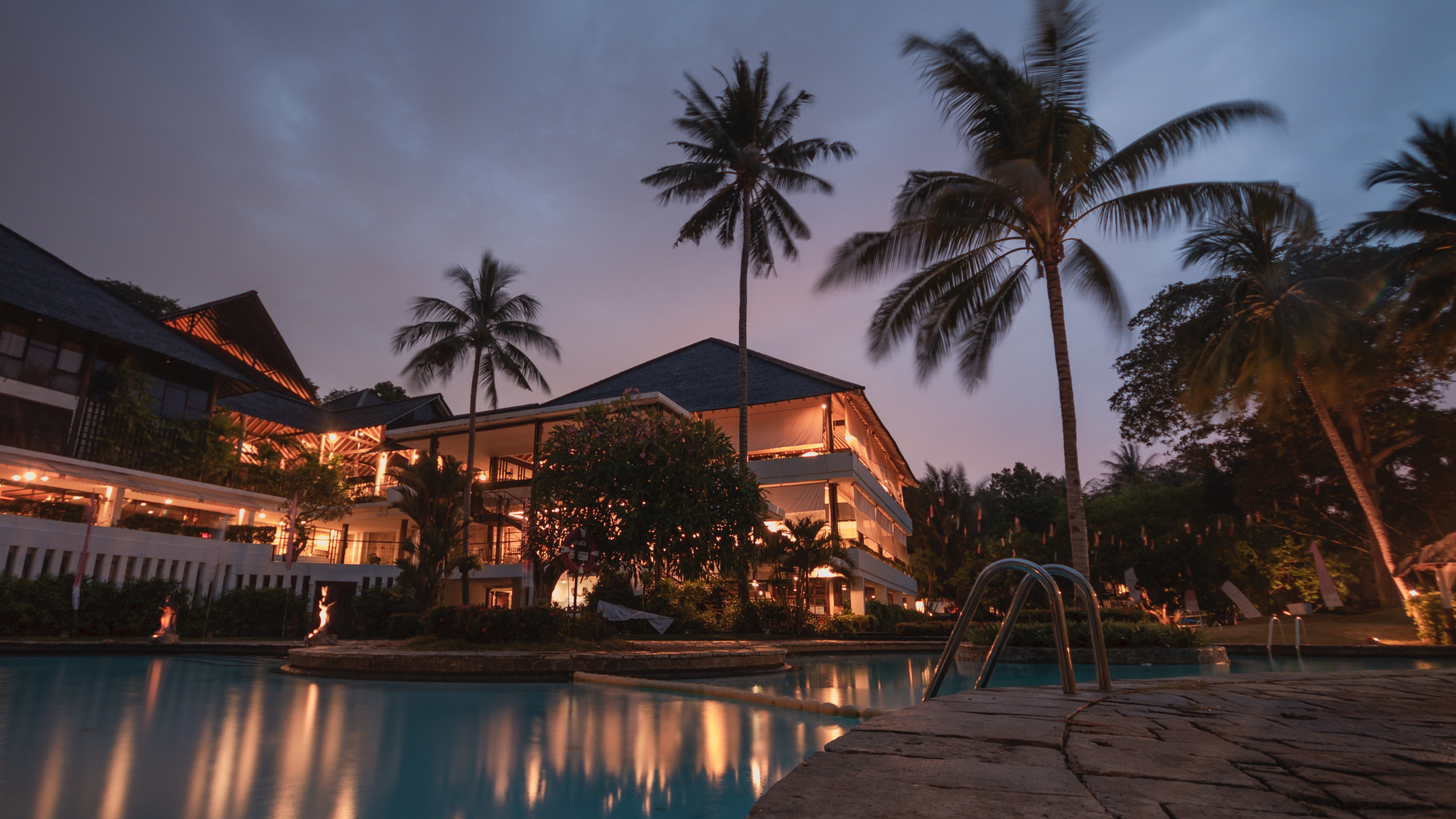 Welcoming boutique resort exterior